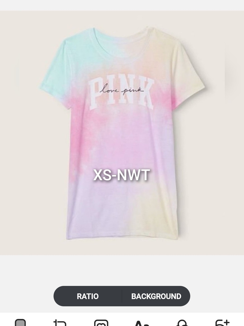 Sz XS NWT VS PINK TIE DYE FREYA EVERYDAY CLASSIC TEE